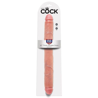 KING COCK - GRUBY PODWÓJNY DILDO MIĘSNY 40,6 CM