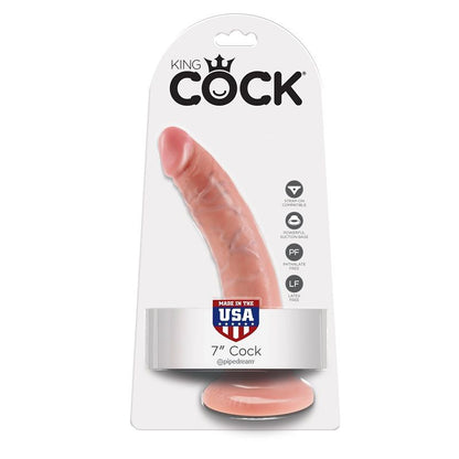 KING COCK - 7 MIĘS DILDO 17,8 CM