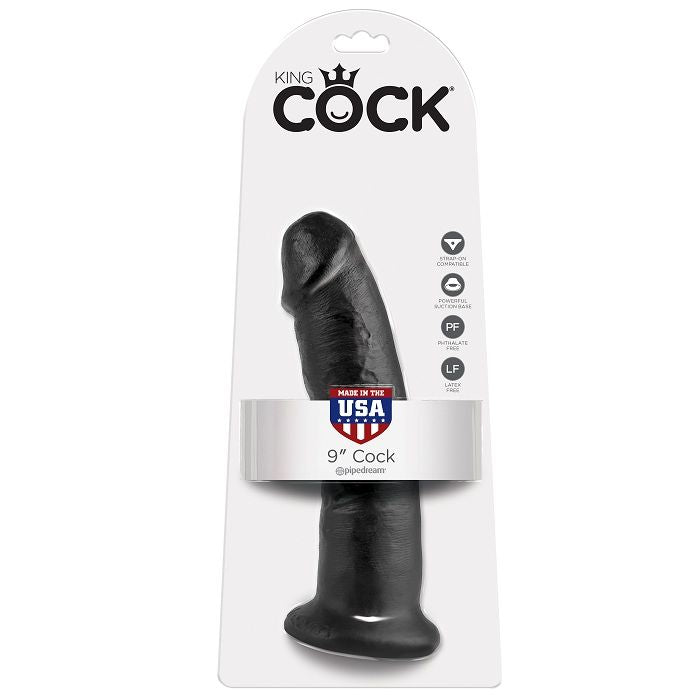KRÓLEWSKI KUTAS - 9 DILDO CZARNY 22,9 CM