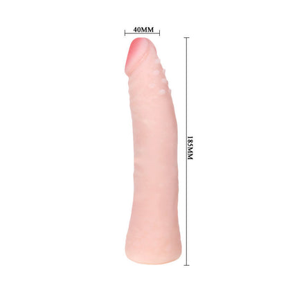 BAILE - REALISTYCZNY SILIKONOWY DILDO W DOTYKU SKÓRY 19 CM LOSOWY KOLOR PUDEŁKA