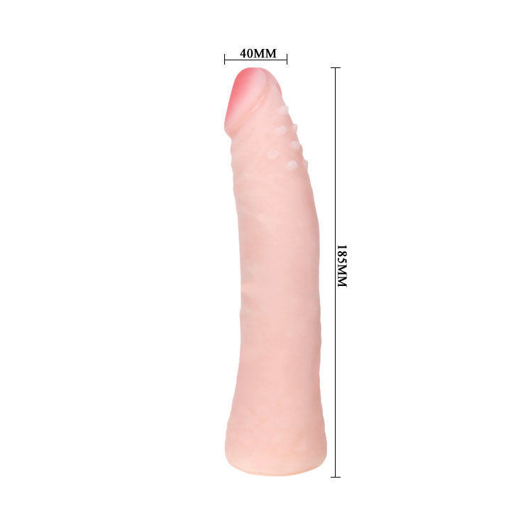 BAILE - REALISTYCZNY SILIKONOWY DILDO W DOTYKU SKÓRY 19 CM LOSOWY KOLOR PUDEŁKA