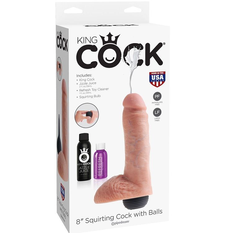 KING COCK - REALISTYCZNY NATURALNY PENIS EJAKULATOROWY 20,32 CM