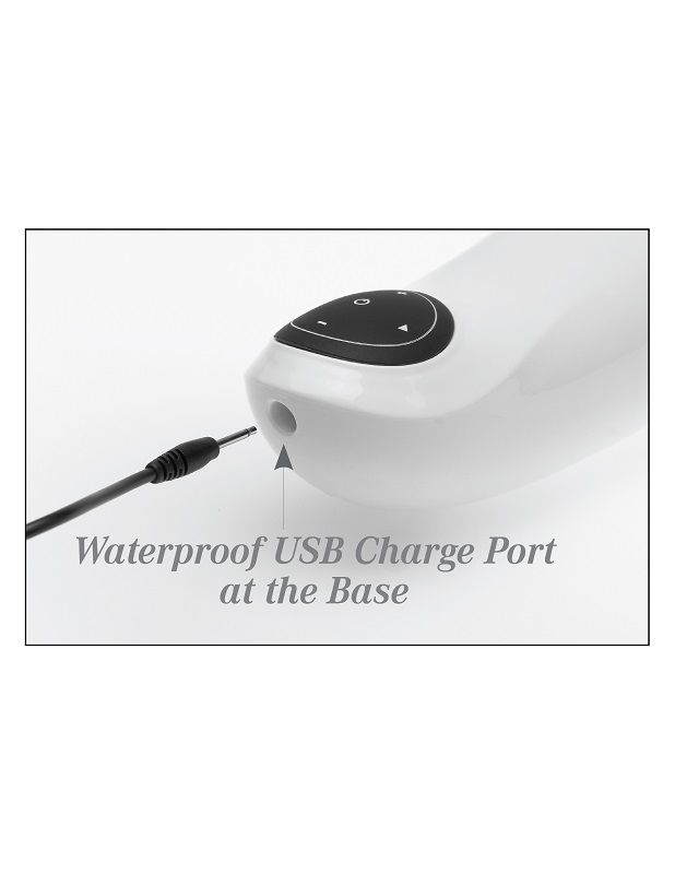 EXTREME TOYZ - PDX MEGA BATOR USB MĘSKI MASTURBATOR WAGINA BIAŁY