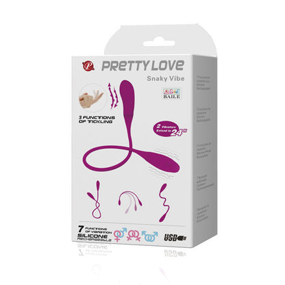 PRETTY LOVE - INTELIGENTNY WIBRATOR Z WĘŻOWYM WIBRATOREM 7 V + 3 ŁASKOTLIWOŚCI 