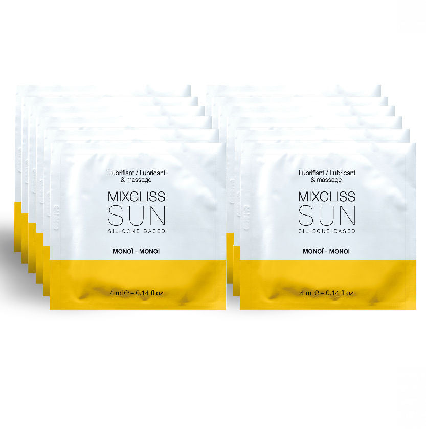 MIXGLISS - LUBRYKANT NA BAZIE SILIKONU AROMA MONOI 12 JEDNORAZOWA DAWKA 4 ML