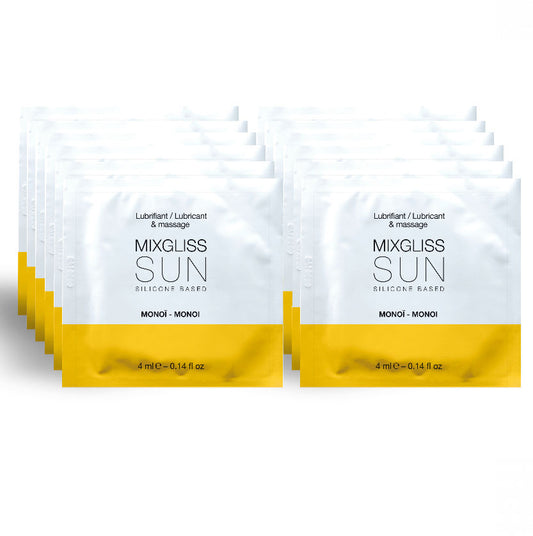 MIXGLISS - LUBRYKANT NA BAZIE SILIKONU AROMA MONOI 12 JEDNORAZOWA DAWKA 4 ML