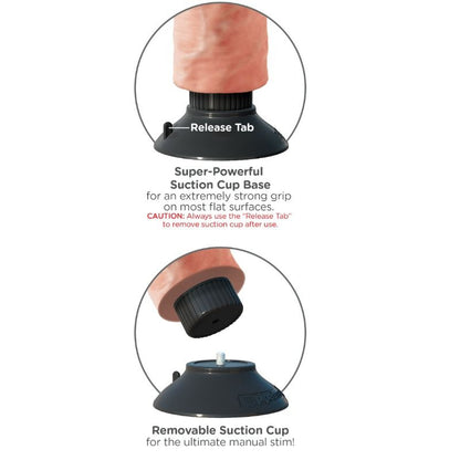 KING COCK - 23 CM WIBRACYJNY MIĘSO KUTASA