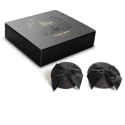 BIJOUX - BURLESKOWE LŚNIĄCE NAKŁADKI NA SUTKI Z KOKARDKĄ