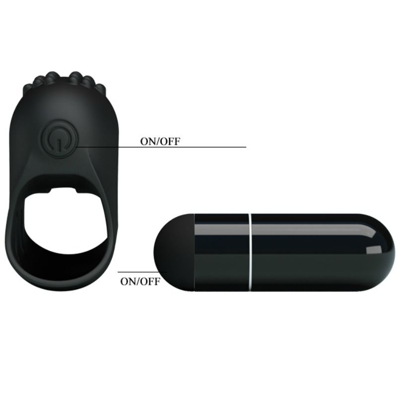 PRETTY LOVE - FLIRTATION STEWARD CZARNY WIBRACYJNY NAPARSTEK