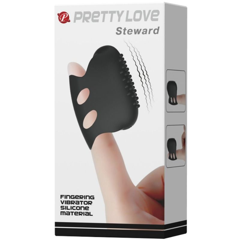 PRETTY LOVE - FLIRTATION STEWARD CZARNY WIBRACYJNY NAPARSTEK