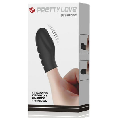 PRETTY LOVE - FLIRTACJA STANFORD CZARNY NAPARS WIBRACYJNY