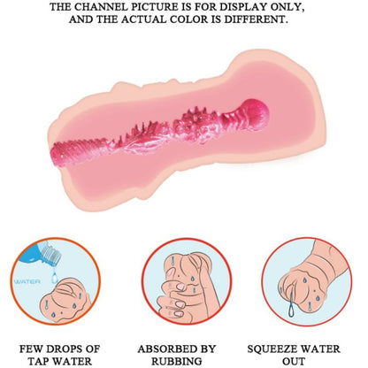 CRAZY BULL - WODNA SKÓRA, MASTURBADOR POCHWY Z WIBRACYJNYMI KULAMI