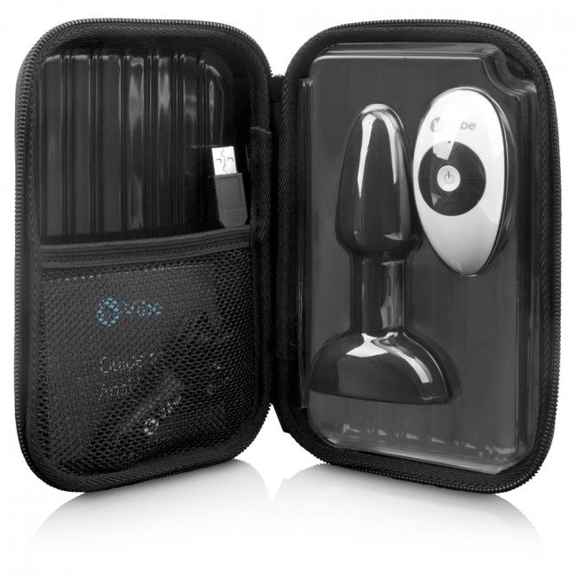 B-VIBE - ZDALNIE STEROWANY KOREK ANALNY MAŁY CZARNY