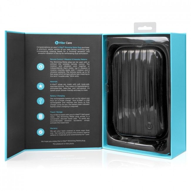 B-VIBE - ZDALNIE STEROWANY KOREK ANALNY MAŁY CZARNY