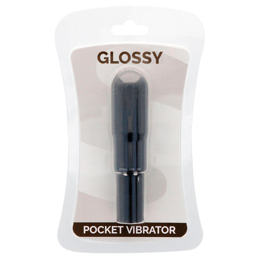 GLOSSY - WIBRATOR KIESZONKOWY CZARNY
