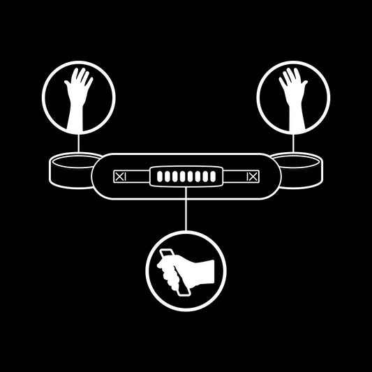 FETYSZ UMIESZNY - KAJDANKI Z PODSZEWKĄ NOPRENOWĄ I RĄCZKĄ