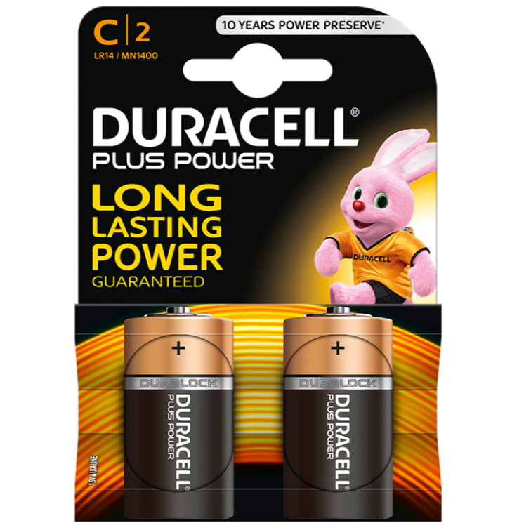 DURACELL - BATERIA PLUS POWER C LR14 2 SZTUKI