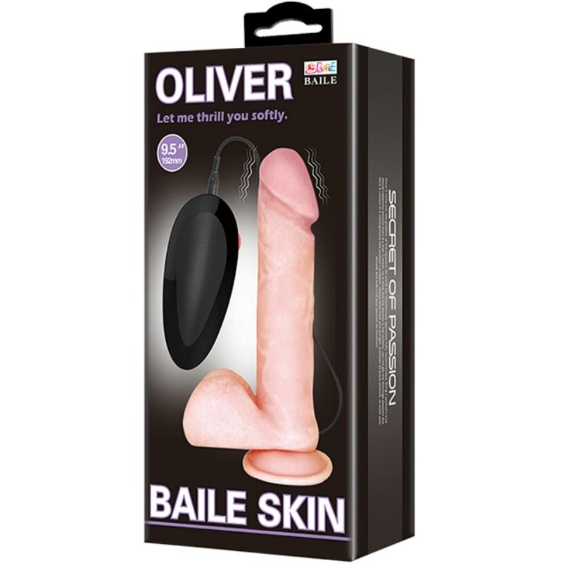 BAILE - OLIVER REALISTYCZNY DILDO Z WIBRACJĄ
