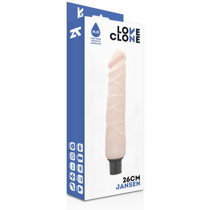 LOVECLONE - JANSEN WIBRATOR SAMOLUBRYKACYJNY 26 CM -O- 4,2 CM