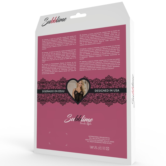 SUBBLIME - BABYDOLL Z KORONKĄ I ROZKLOSZOWANYMI RĘKAWAMI S/M