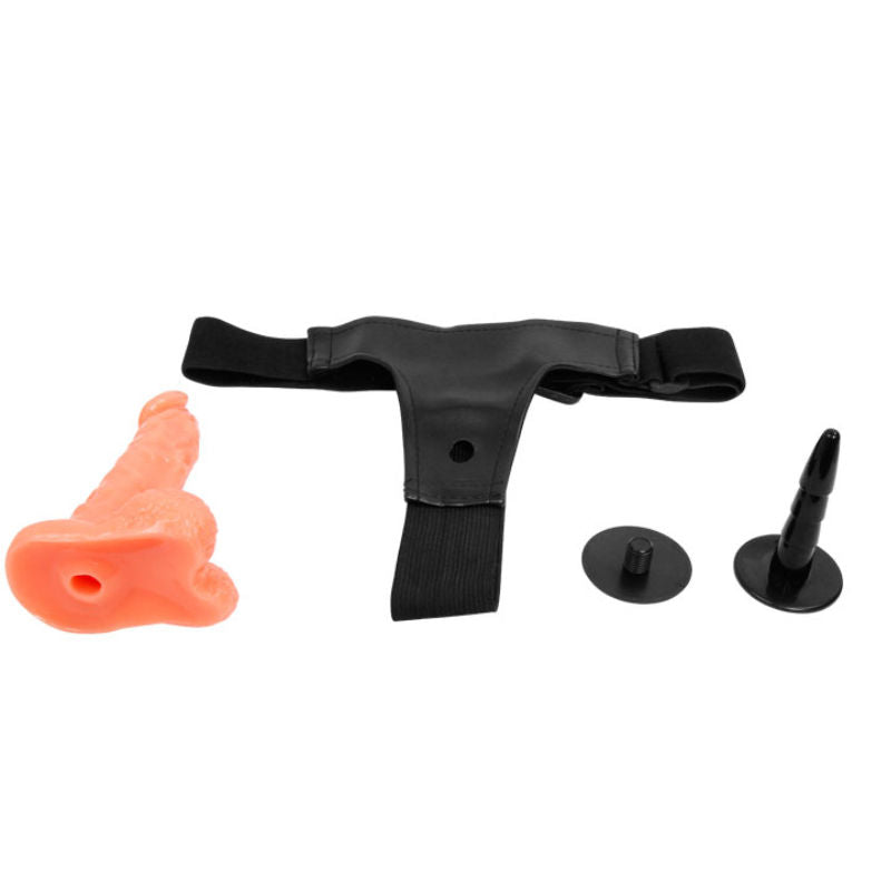 BAILE - UPRZĄŻ Z REALISTYCZNYM PENISEM I ULTRA NĘTNYMI REGULOWANYMI MAJTKAMI 15,5 CM