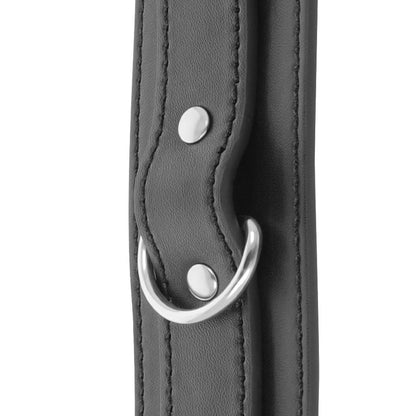 CIEMNOŚĆ - CZARNE REGULOWANE KAJDANKI Z PODWÓJNĄ TAŚMĄ WZMACNIAJĄCĄ