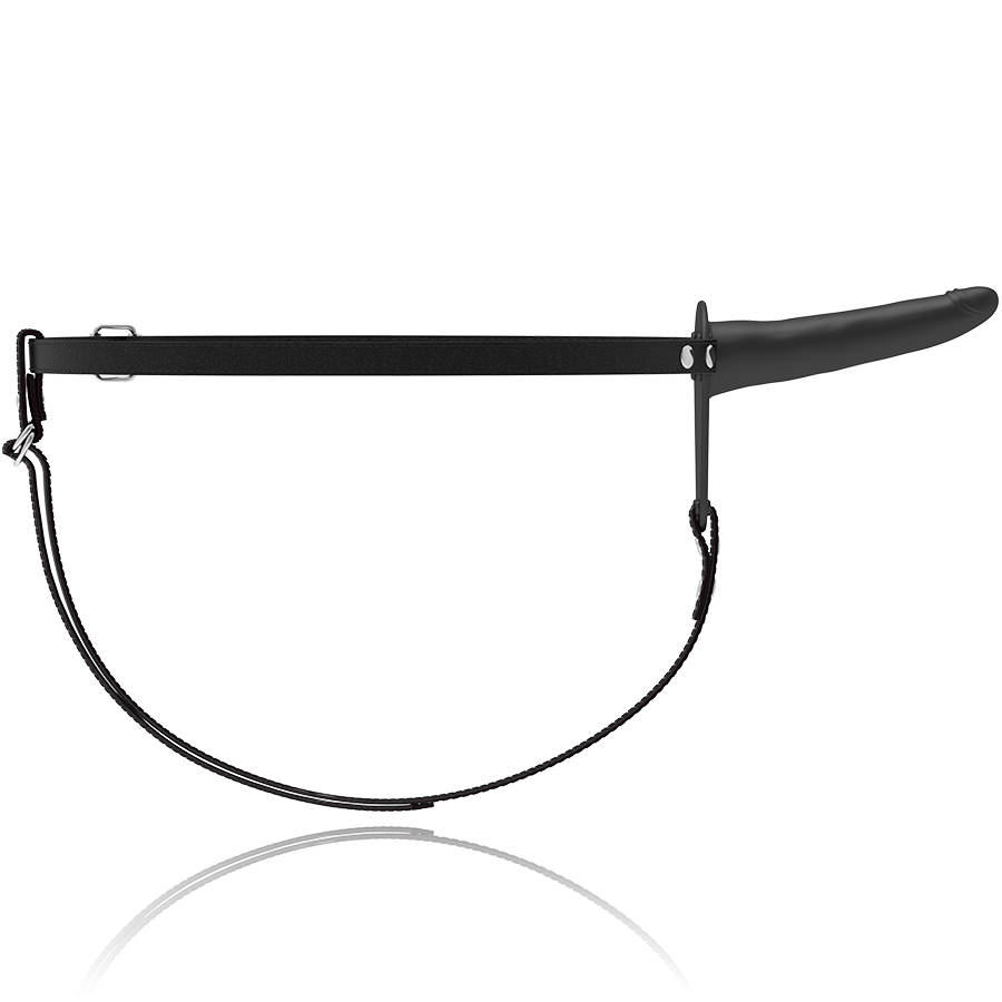 FETYSZYSTYCZNA UPRZĄŻ UMIESZANA - CZARNY SILIKON 15 CM