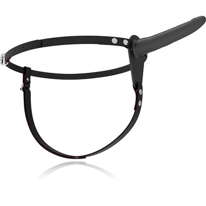 FETYSZYSTYCZNA UPRZĄŻ UMIESZANA - CZARNY SILIKON 15 CM