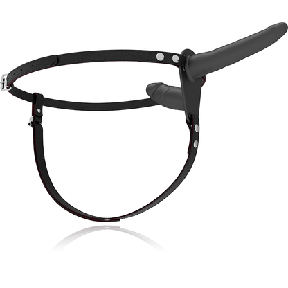 FETYSZYSTYCZNY UPRZĄŻ UMIESZANIA - PODWÓJNA PENETRACJA CZARNY WIBRATOR