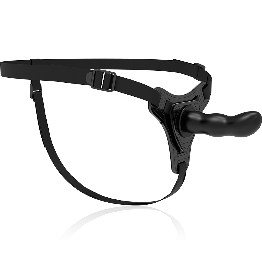 FETYSZYSTYCZNY UPRZĄŻ UMIESZAJĄCY - CZARNY SILIKONOWY PUNKT G 16 CM