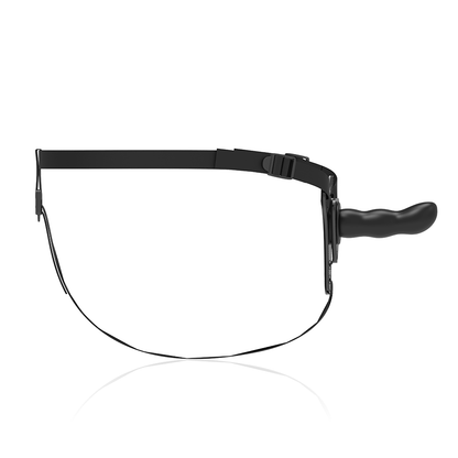 FETYSZYSTYCZNY UPRZĄŻ UMIESZAJĄCY - CZARNY SILIKONOWY PUNKT G 16 CM