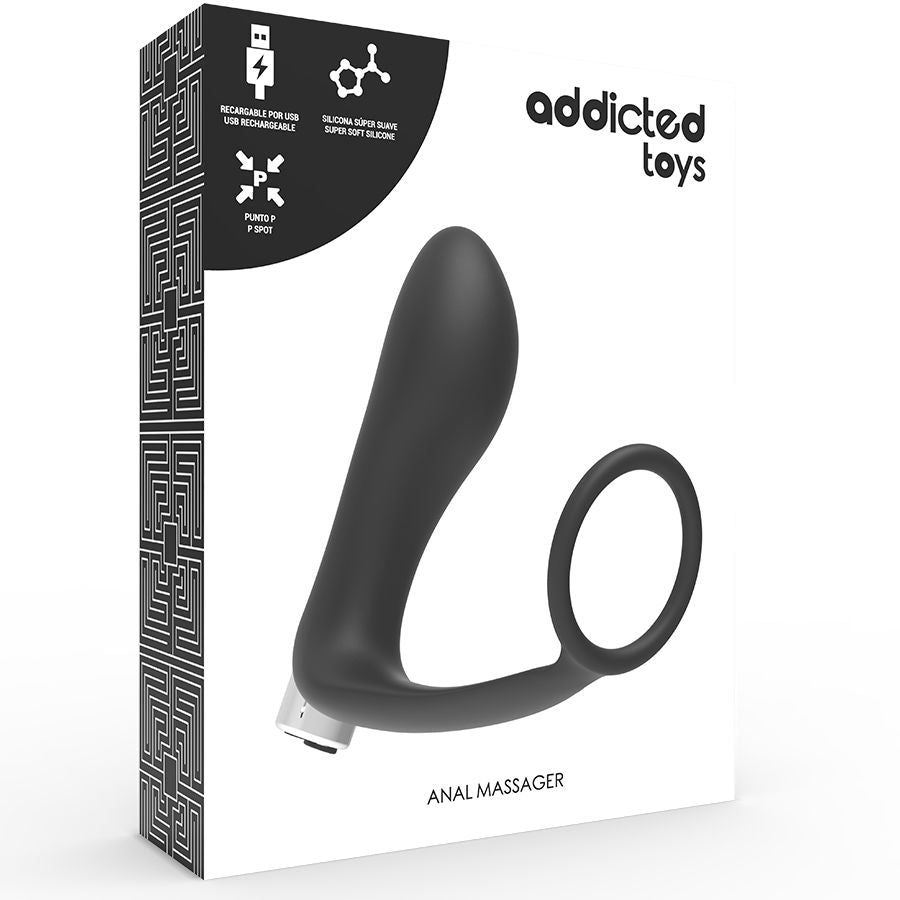 ADDICTED TOYS - WIBRATOR PROSTATYCZNY AKUMULATOROWY MODEL 1 - CZARNY