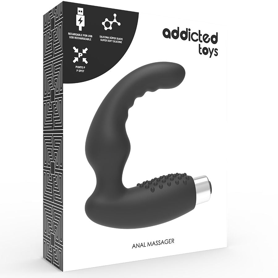 ADDICTED TOYS - WIBRATOR PROSTATYCZNY AKUMULATOROWY MODEL 2 - CZARNY