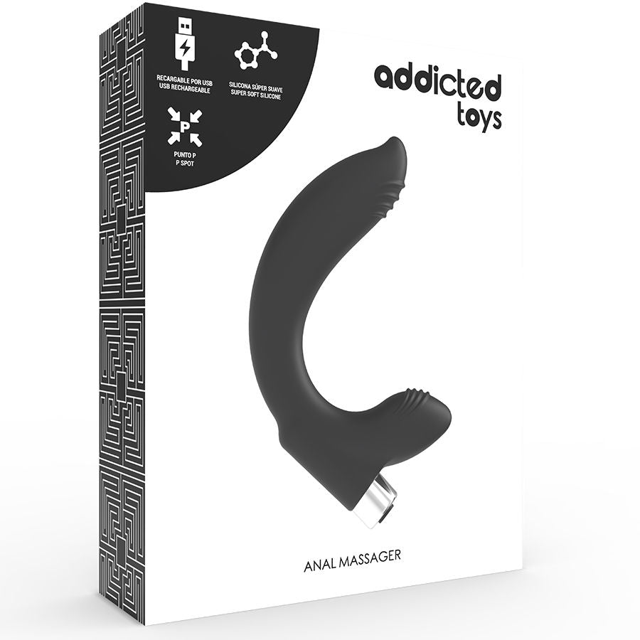 ADDICTED TOYS - WIBRATOR PROSTATYCZNY AKUMULATOROWY MODEL 7 - CZARNY