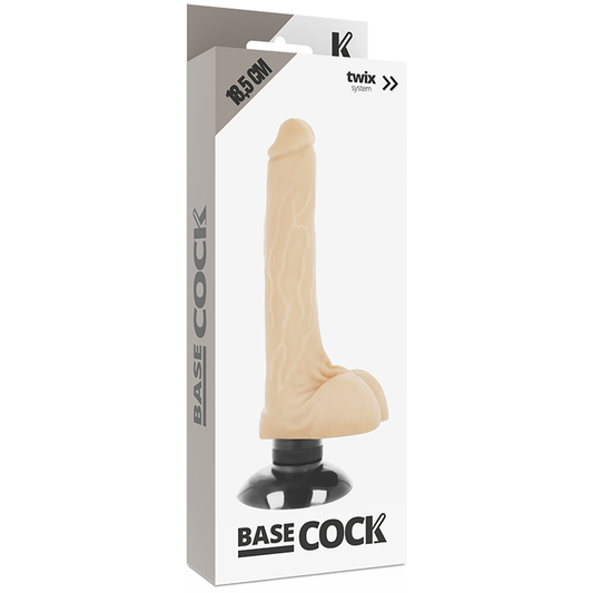 BASECOCK - REALISTYCZNY WIBRATOR 2-1 MIĘSO 18,5 CM -O- 4 CM