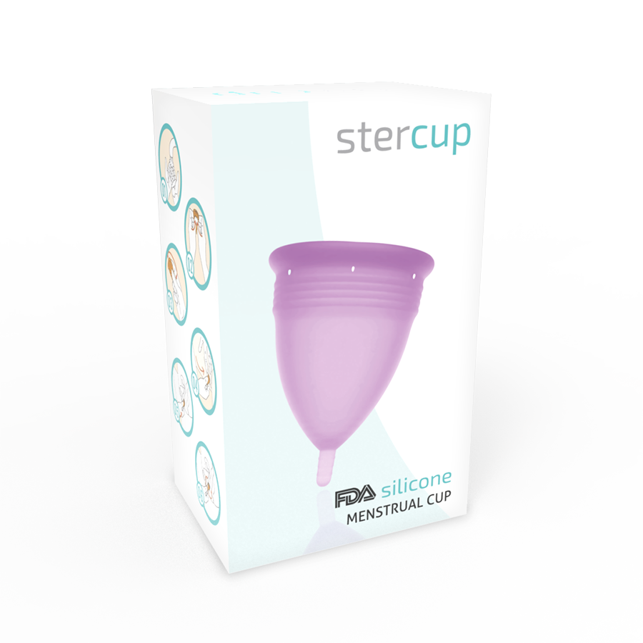 STERCUP - FDA SILIKONOWY KUBEK MENSTRUACYJNY FIOLETOWY - ROZMIAR L