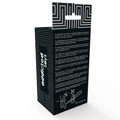 ADDICTED TOYS - KOREK ANALNY Z PODWÓJNYM PENISEM I JĄDRAMI CZARNY