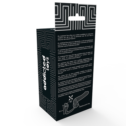 ADDICTED TOYS - KOREK ANALNY Z CZARNYM PIERŚCIENIEM NA PENISA