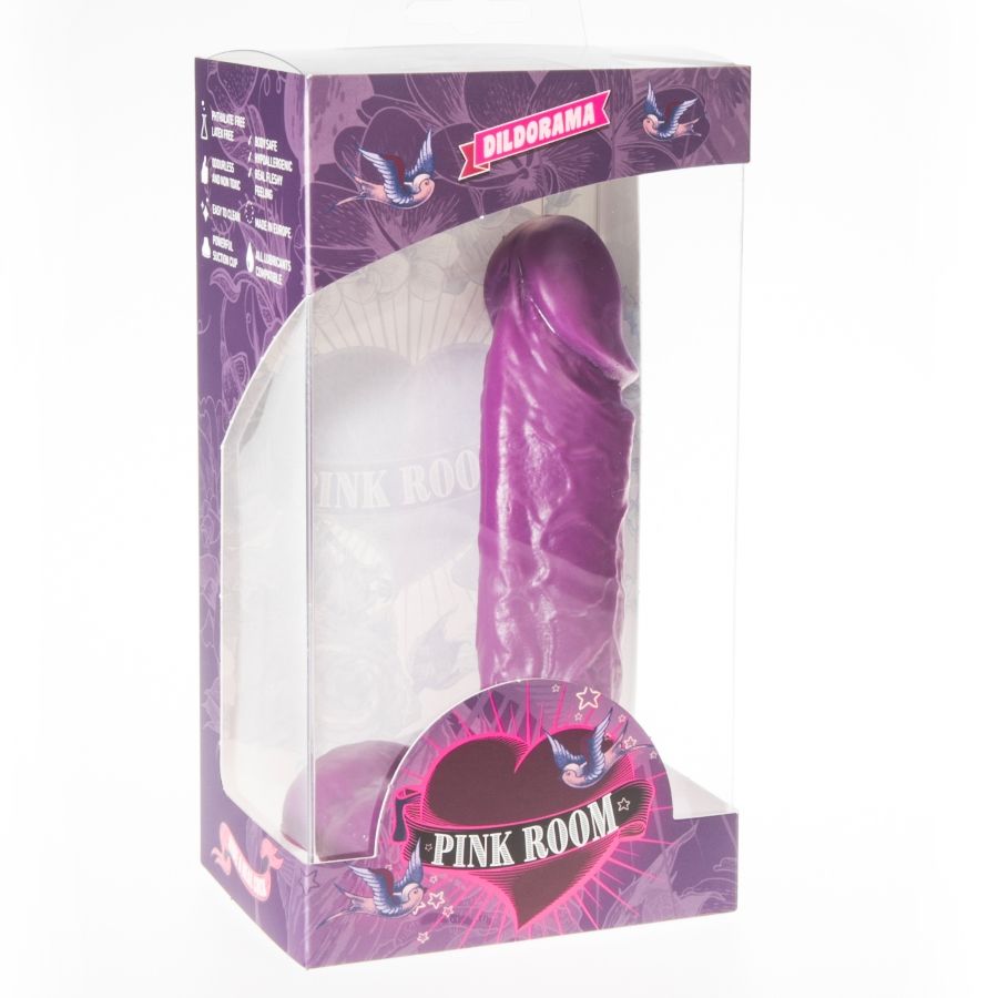 RÓŻOWY POKÓJ - REALISTYCZNY DILDO AMADEO FIOLETOWY 15,5 CM