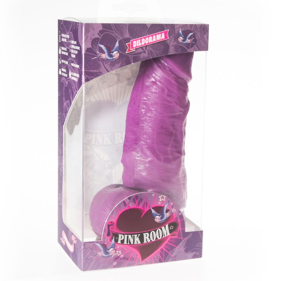 RÓŻOWY POKÓJ - REALISTYCZNY DILDO DAYAN FIOLETOWY 17 CM