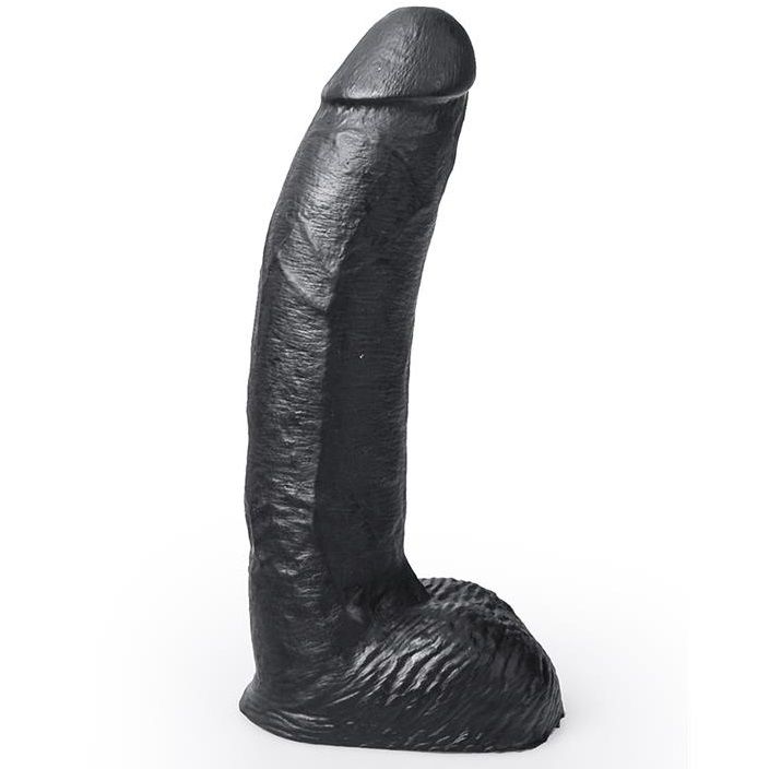 SYSTEM ZAWIESZANY - REALISTYCZNY DILDO CZARNY KOLOR GEORGE 22 CM