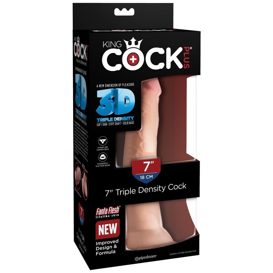KING COCK - DILDO POTRÓJNEJ GĘSTOŚCI 18 CM