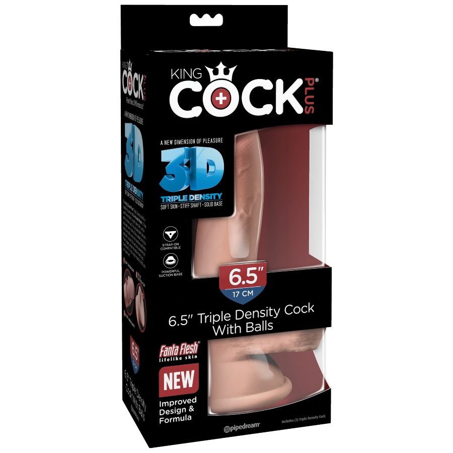 KING COCK - DILDO POTRÓJNEJ GĘSTOŚCI 14 CM