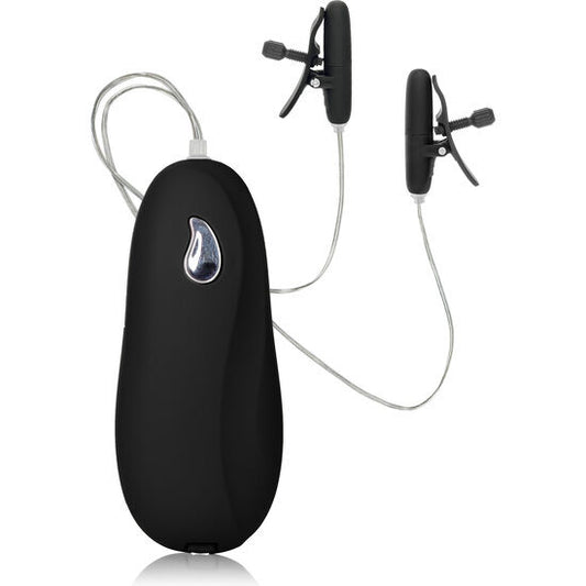 CALEXOTICS - WIBRACYJNE PODGRZEWANE PODNIEŚNIKI SUTKOWE CZARNE