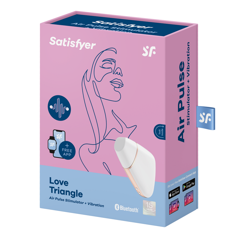 SATISFYER - STYMULATOR I WIBRATOR MIŁOŚCI TRÓJKĄT POWIETRZA CZARNY