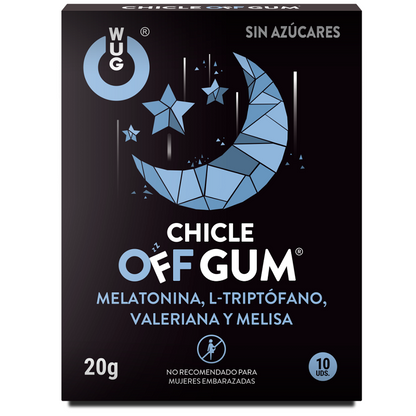 WUG GUM - Z WALERIANĄ, TRYPTOFANEM, MELISĄ CYTRYNOWĄ I MELATONINĄ 10 JEDNOSTEK