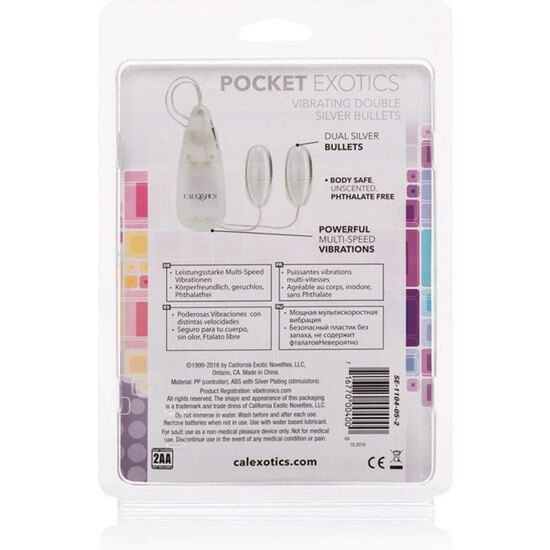 CALEXOTICS - WIBRACYJNE KULE SILVER DUO