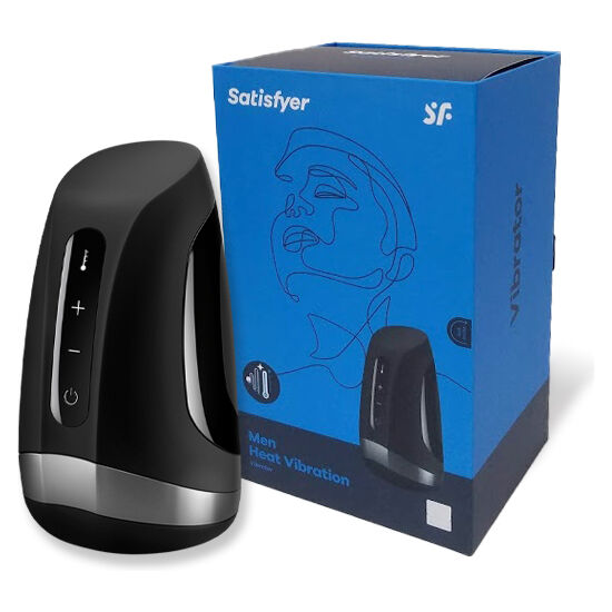 SATISFYER - MĘSKI MASTURBATOR Z WIBRACJĄ CIEPŁA
