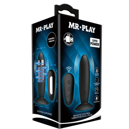 MR PLAY - KOREK ANALNY Z WIBRACJĄ CZARNY PILOT
