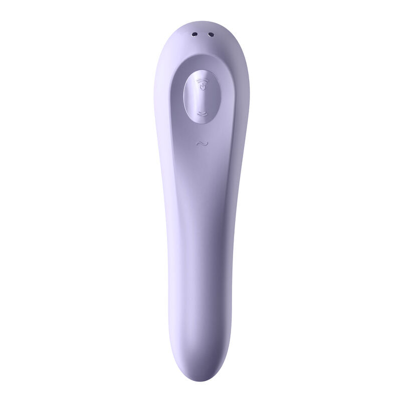 SATISFYER - PODWÓJNY PRZYJEMNY WIBRATOR Z pulsującym powietrzem, MAUVE
